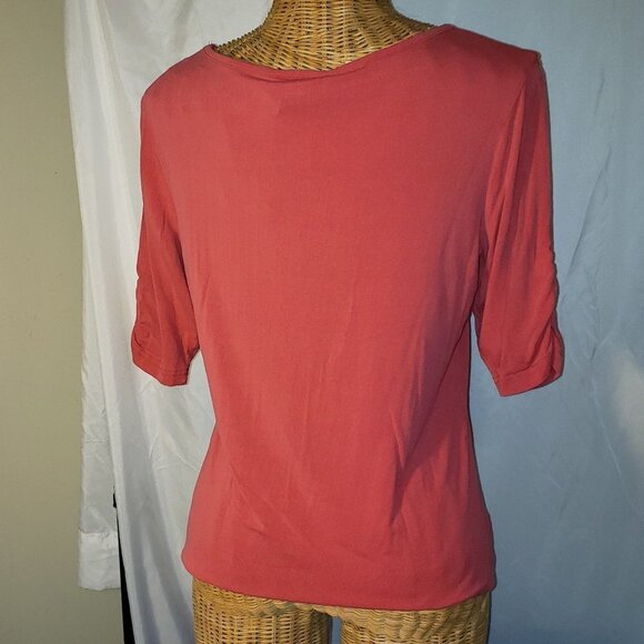 Ladies TALBOTS 3/4 Length Sleeve Tunic in Dusty Rose - S - Picture 3 of 4